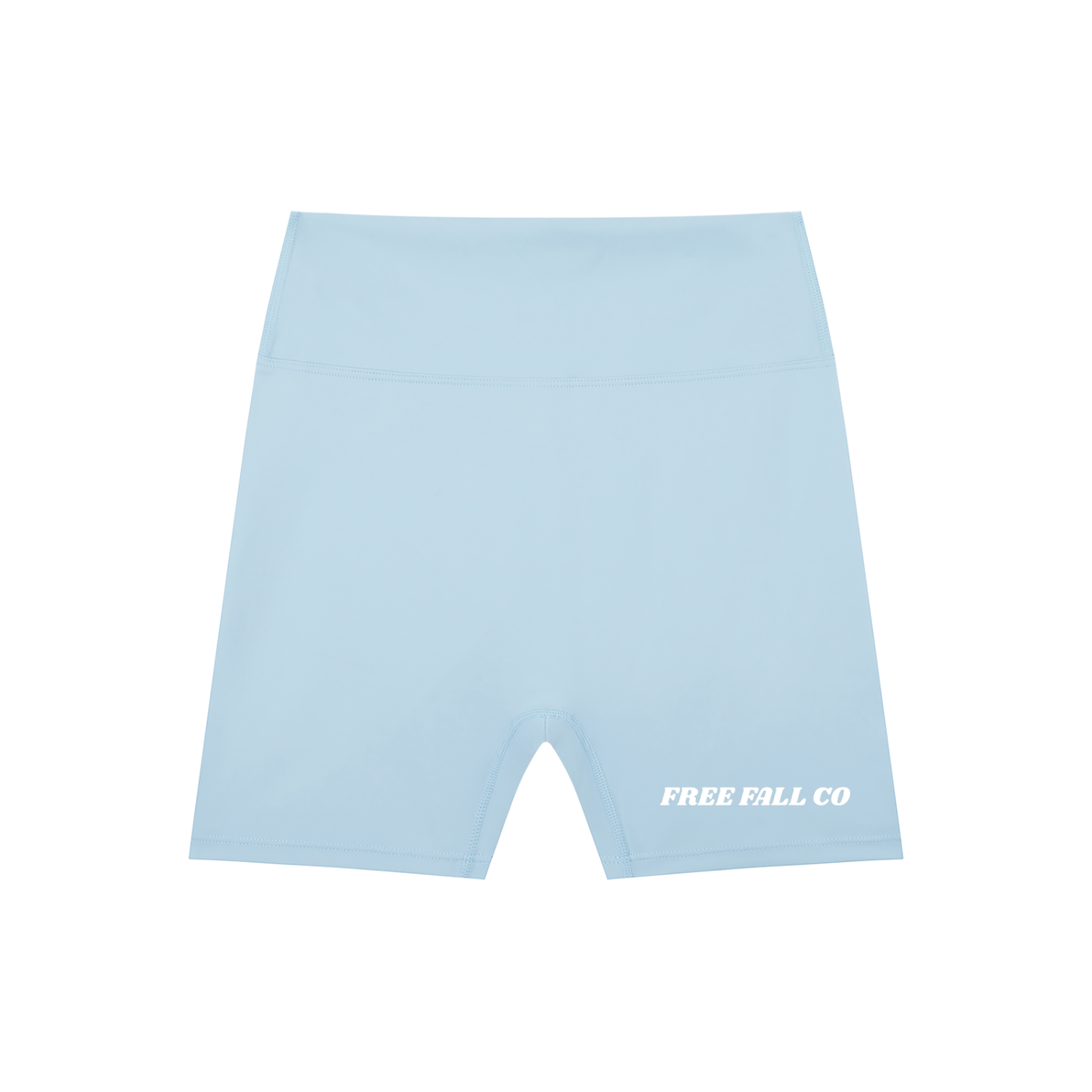 Light Blue High-Waisted Blend Biker Shorts
