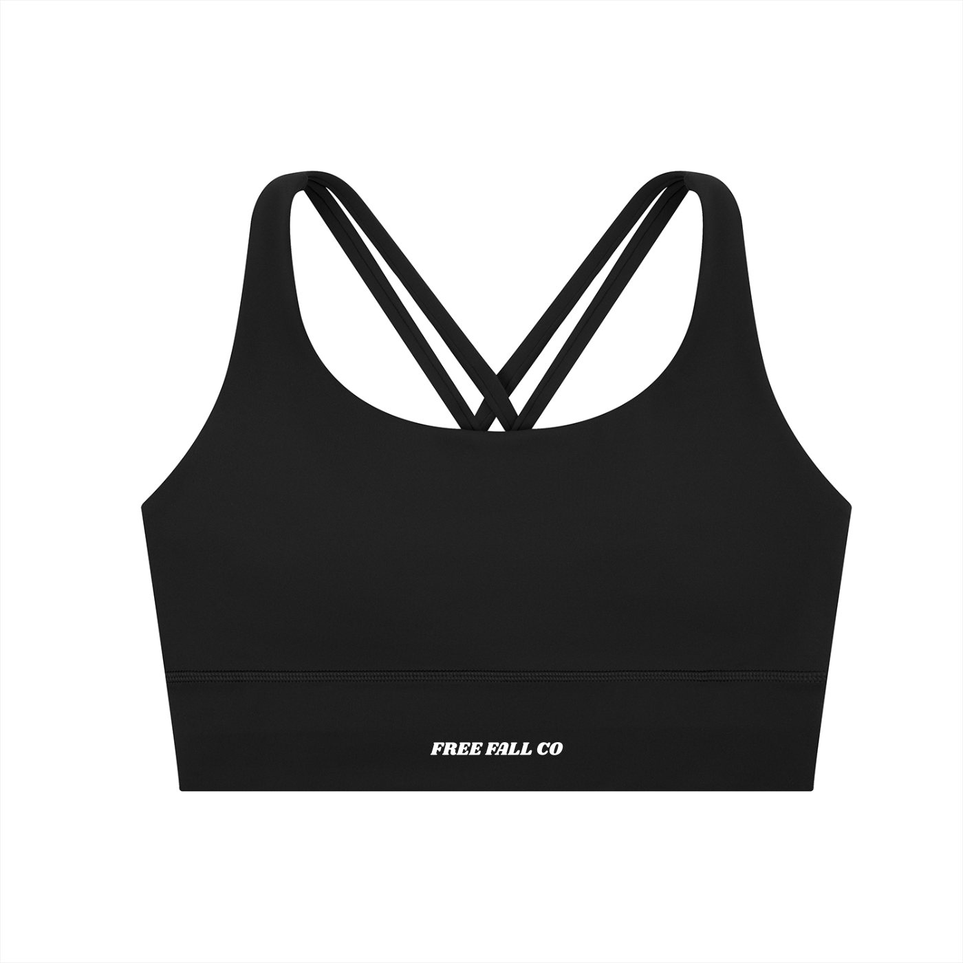 Black Strappy Criss-Cross Sports Bra