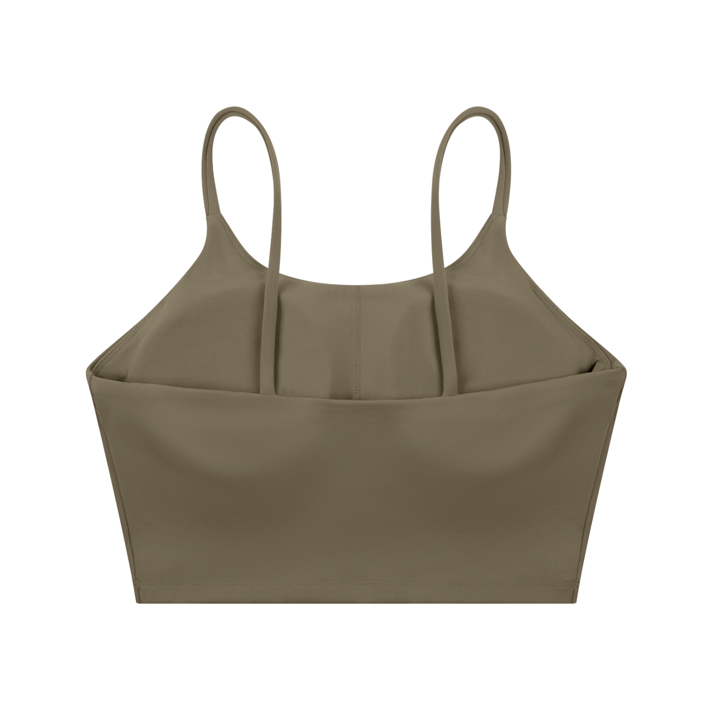 Gray Coffee Spaghetti Strap Yoga Sports Bra