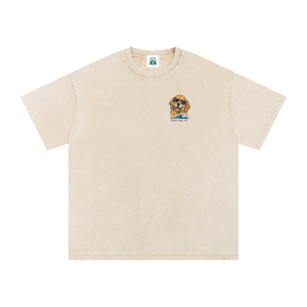 Snow Washed Oversized Cotton T-Shirt