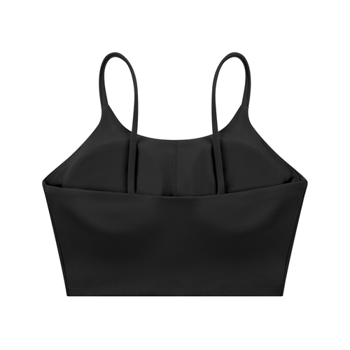 Black Spaghetti Strap Yoga Sports Bra