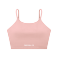 Pink Spaghetti Strap Yoga Sports Bra