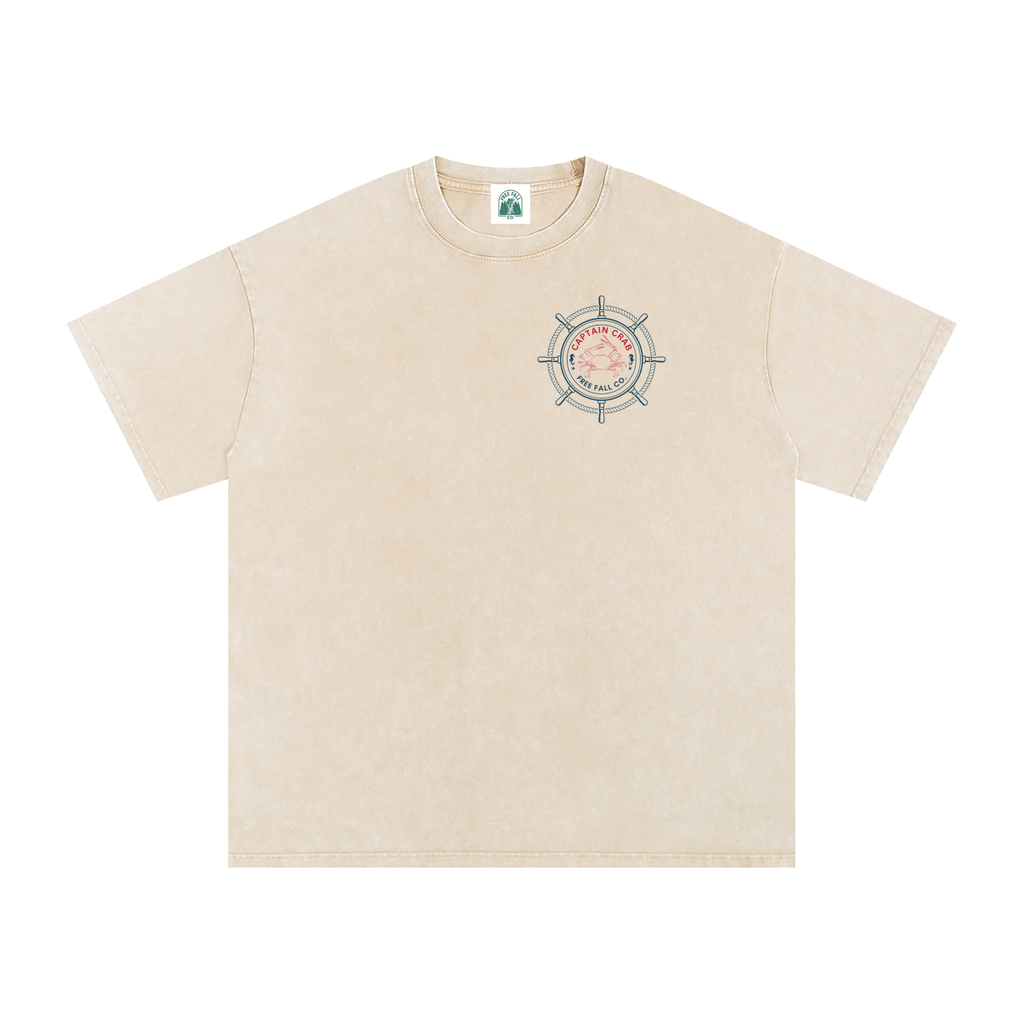Snow Washed Oversized Cotton T-Shirt