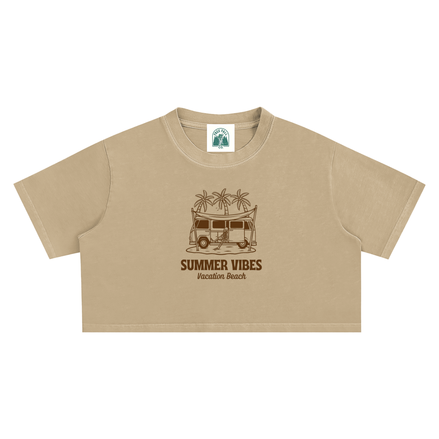 Summer Vibes Crop Top Baggy T-shirt