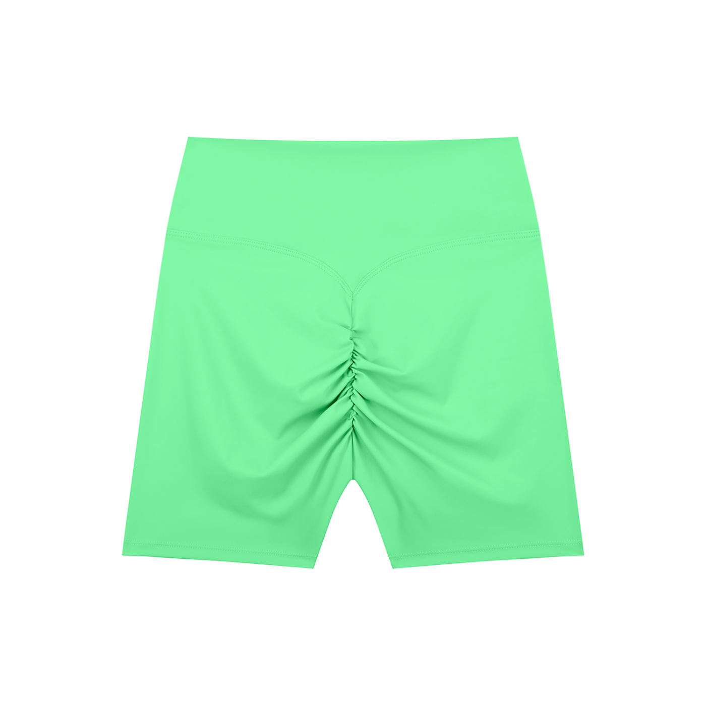 Vibrant Green High-Waisted Blend Biker Shorts