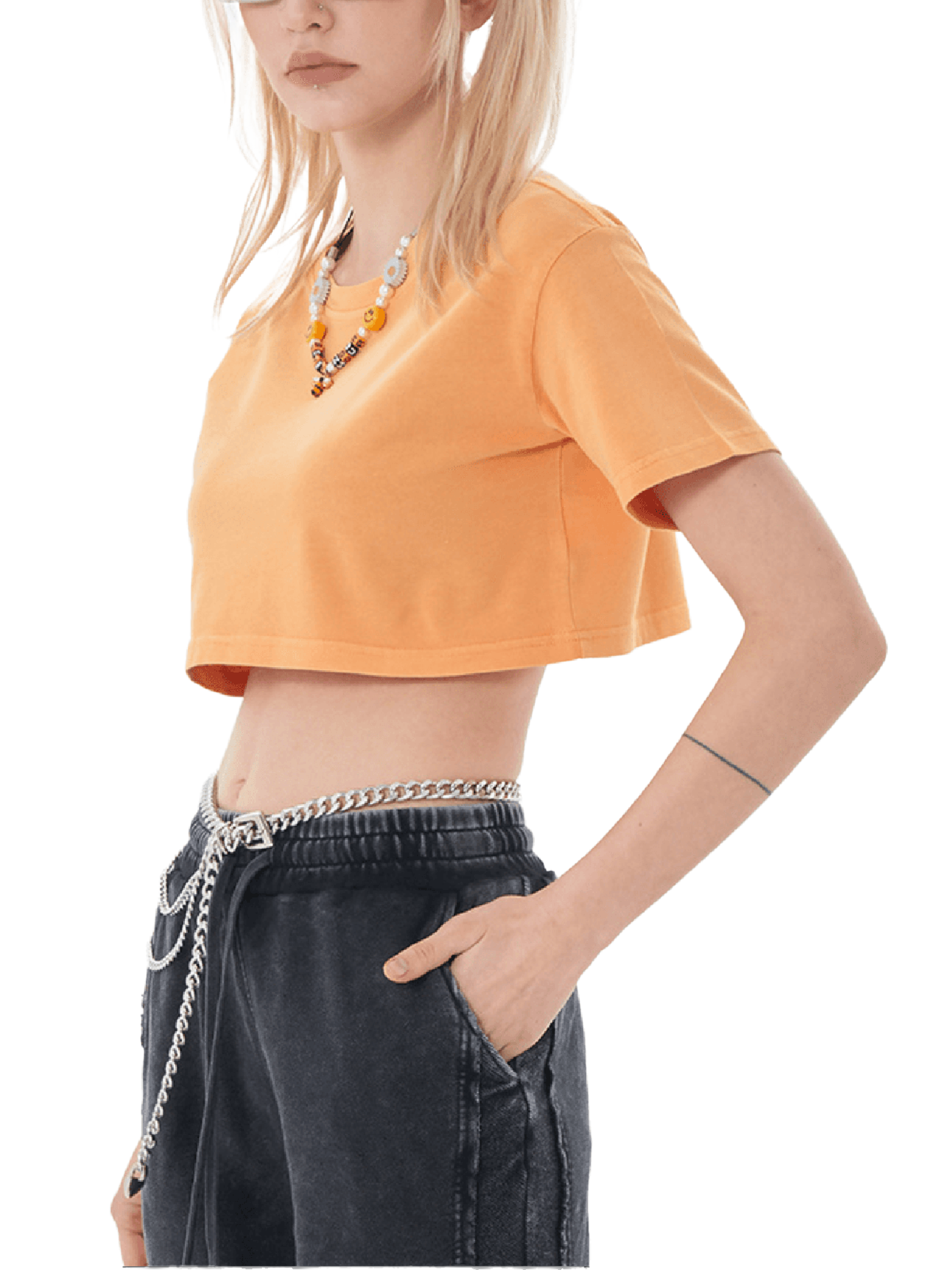 Summer Vibes Crop Top Baggy T-shirt